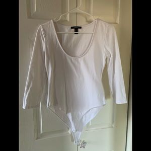 White Forever 21 Body Suit